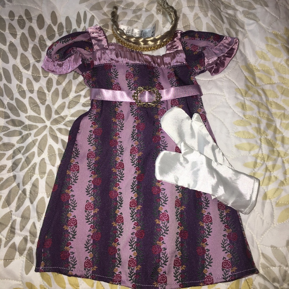 American girl dress with headband and gloves!